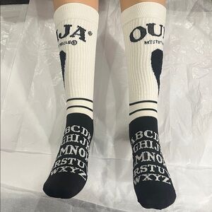 Bioworld Ouija Board Black and White Socks